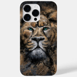 緑誇りを持ったの目を持つライオ絵画ン Case-Mate iPhone 14 PRO MAXケース