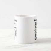 緑豆カセロール栄養ファクト.w コーヒーマグカップ (中央)