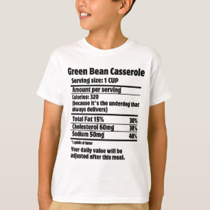 緑豆カセロール栄養ファクト.w tシャツ