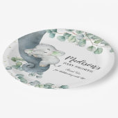 緑豊かでかわいい象のベ男女兼用ビーシャワー ペーパープレート (アングル)