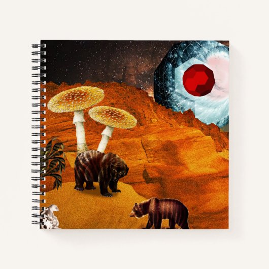 緑豊かで生命を宿した惑星 ノートブック (正面)