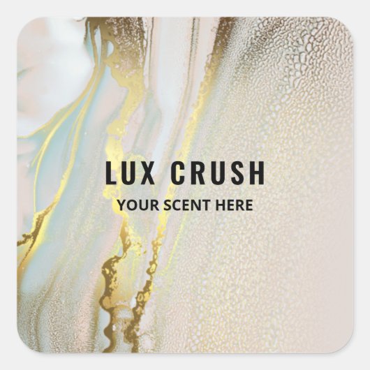 緑豊かなアルコールインク体バター製品ラベル スクエアシール (正面)