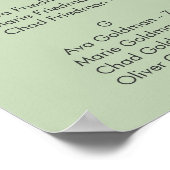 緑豊かなアルファベットのシーティングチャート ポスター (角)