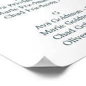 緑豊かなアルファベットのシーティングチャート ポスター (角)