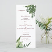 緑豊かなエキゾチックなパーム葉 プログラム (スタンド正面)