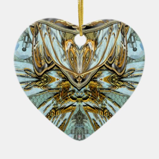 緑豊かなエレガント婦人 セラミックオーナメント (正面)