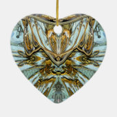 緑豊かなエレガント婦人 セラミックオーナメント (裏面)