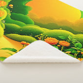 緑豊かなオレンジガーデンアート シェルパブランケット (3/4)