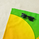 緑豊かなオレンジガーデンアート ビーチタオル (インサイチュ)