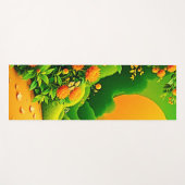 緑豊かなオレンジガーデンアート ヨガマット (正面(横))