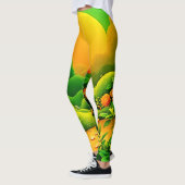 緑豊かなオレンジガーデンアート レギンス (左)