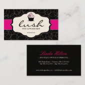 緑豊かなカップケーキのデザイン-カスタムな名刺 名刺 (正面/裏面)