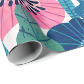 緑豊かなカラフルの熱帯花のパターン ラッピングペーパー (ロールコーナー)
