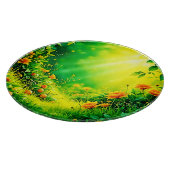 緑豊かなガーデンサンライトシーン カッティングボード (角)