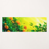 緑豊かなガーデンサンライトシーン ヨガマット (正面(横))