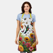 緑豊かなガーデン開花 エプロン (着用した状態)