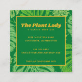 緑豊かなグリーンモンステ葉ラ スクエア名刺 (正面)