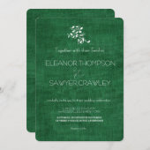 緑豊かなグリーン庭園の結婚式招待状 招待状 (正面/裏面)