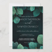 緑豊かなグリーン庭園の結婚式招待状 招待状 (正面)