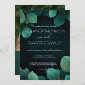 緑豊かなグリーン庭園の結婚式招待状 招待状 (正面/裏面)