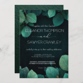 緑豊かなグリーン庭園の結婚式招待状 招待状 (正面/裏面)