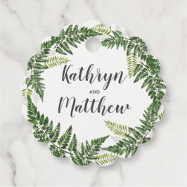 緑豊かなシダ熱帯植物結婚の フェイバータグ