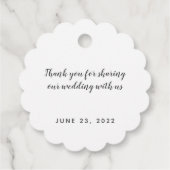 緑豊かなシダ熱帯植物結婚の フェイバータグ (裏面)