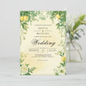 緑豊かなシトラスフローリッ結婚シュ 招待状 (スタンド正面)