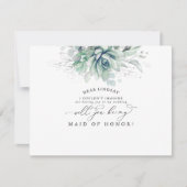 緑豊かなシルバーの花嫁の提案 招待状 (正面)