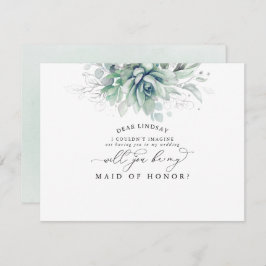 緑豊かなシルバーの花嫁の提案 招待状