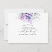 緑豊かなシルバーの花嫁の提案 招待状 (正面)