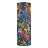 緑豊かなジャングルのネオンジャガー タンブラー (裏面)