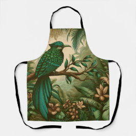 緑豊かなジャングルの熱帯鳥2 エプロン