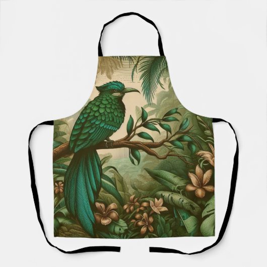 緑豊かなジャングルの熱帯鳥2 エプロン (正面)