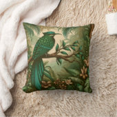 緑豊かなジャングルの熱帯鳥2 クッション (ブランケット)