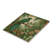 緑豊かなジャングルの熱帯鳥2 タイル (側面)