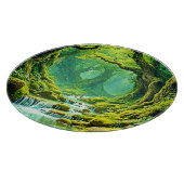 緑豊かなジャングルウォーターフォールブリス カッティングボード (角)