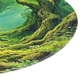 緑豊かなジャングルウォーターフォールブリス カッティングボード (角)