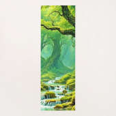 緑豊かなジャングルウォーターフォールブリス ヨガマット (裏面)