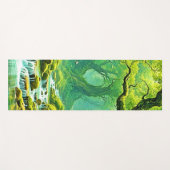 緑豊かなジャングルウォーターフォールブリス ヨガマット (正面(横))