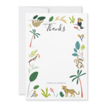 緑豊かなジャングルサンキューカード
