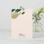 緑豊かなジャングルベビーシャワーアドバイスカード エンクロージャーカード (スタンド正面)