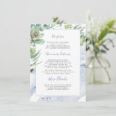 緑豊かなダスティブルーの情結婚報を吸収 エンクロージャーカード (スタンド正面)
