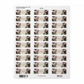 緑豊かなダークグリーンと赤面ピンク結婚フローラ ラベル (フルシート)