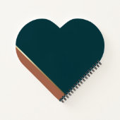 緑豊かなティール（緑がかった色）グリーンピンクポケエレガントットノートブック ノートブック (裏面)