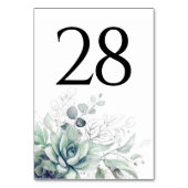 緑豊かなテーブルナンバーカード テーブルナンバー (裏面)