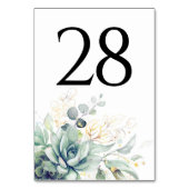 緑豊かなテーブルナンバーカード テーブルナンバー (裏面)