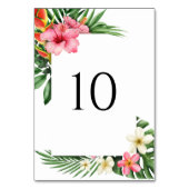 緑豊かなトロピカルガーデン結婚フラワーズ テーブルナンバー (裏面)