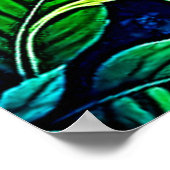 緑豊かなトロピカルジャングルオアシスデザイン ポスター (角)