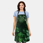 緑豊かなトロピカル離れ エプロン (着用した状態)